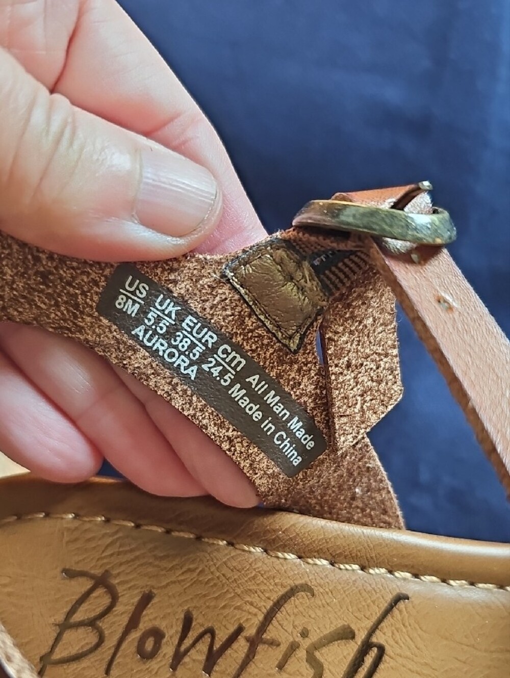 Blowfish Malibu Cognac Strappy Women's Sandals - Picture 7 of 8